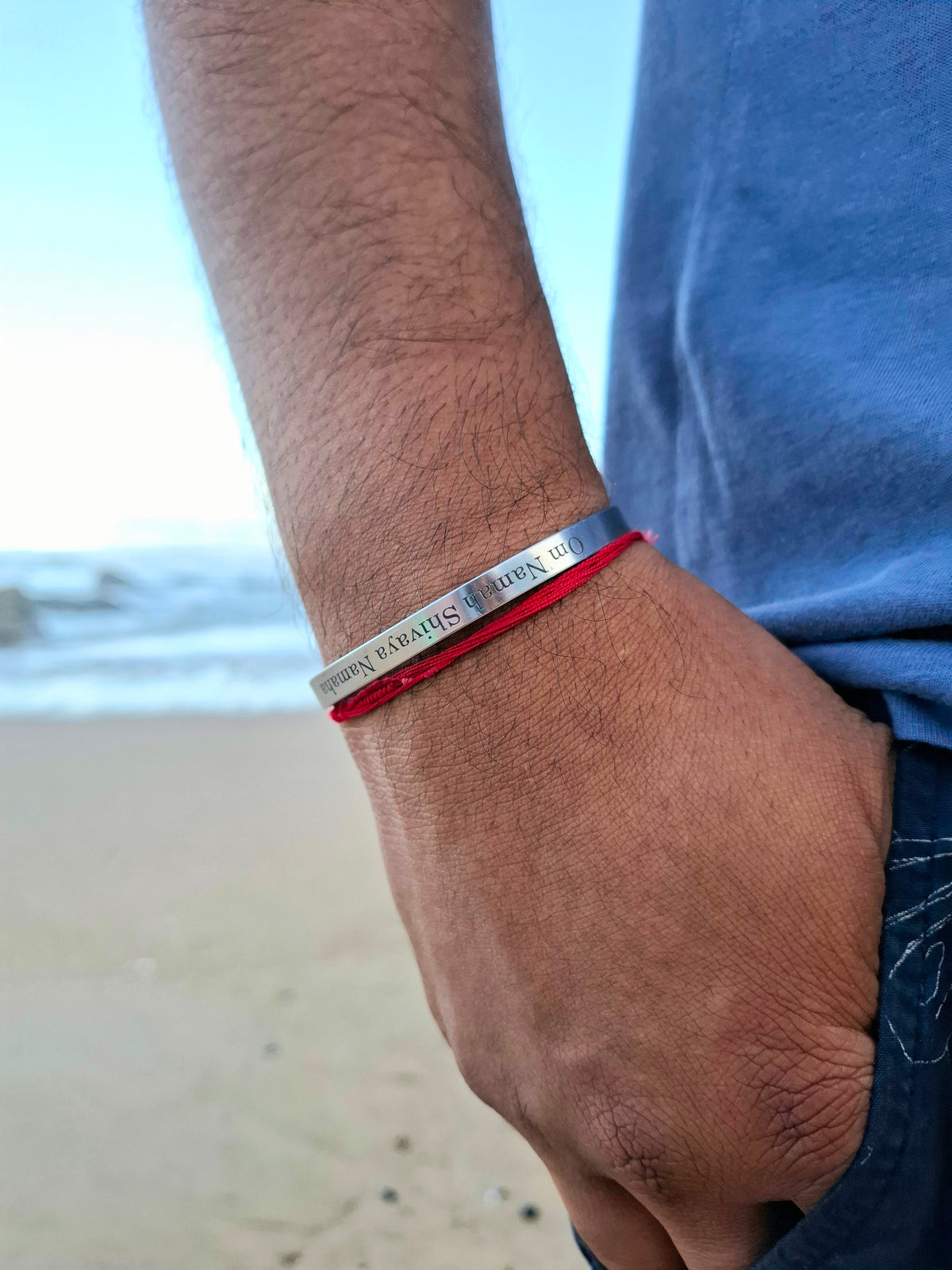 Lord Shiva Bracelet (Silver finish)