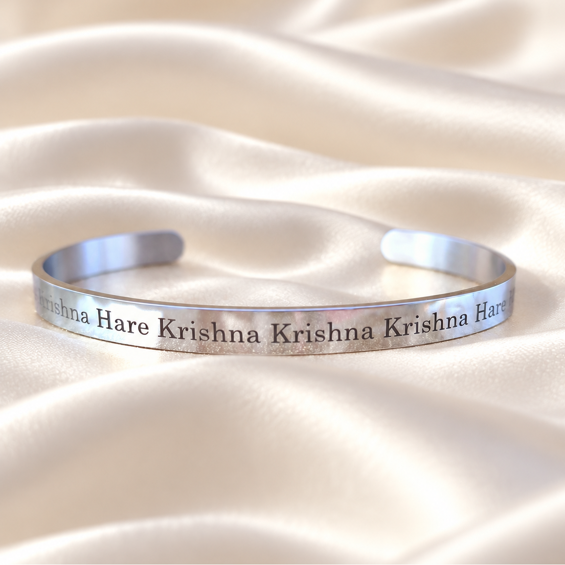 Krishna Maha Mantra Bracelet (Silver)