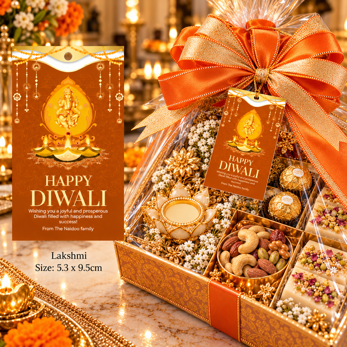 Premium Personalised Deepavali/Diwali Gift Tags