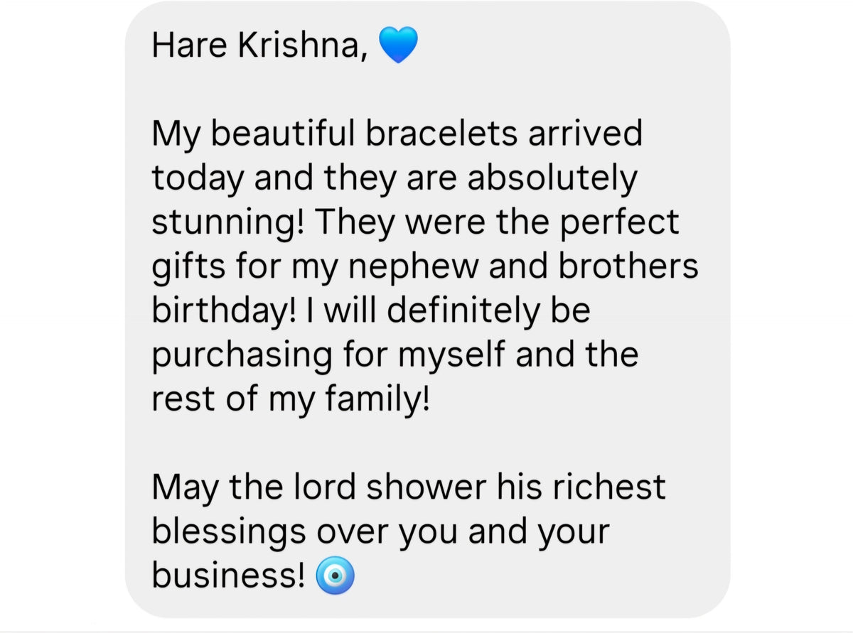 Krishna Maha Mantra Bracelet (Silver)
