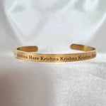 Krishna Maha Mantra Bracelet (Radiant Golden Finish)